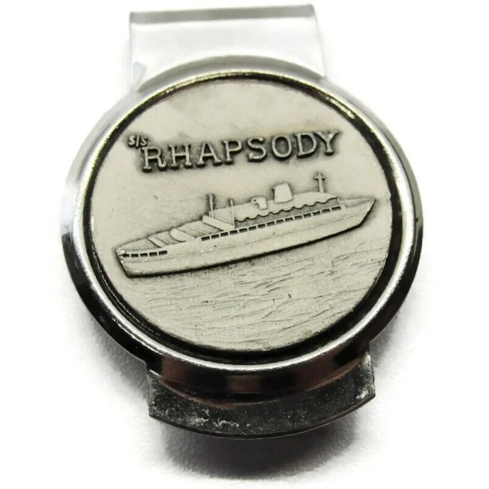 Rhapsody Cruise Ship Money Clip Stainless Steel Tag Master USA